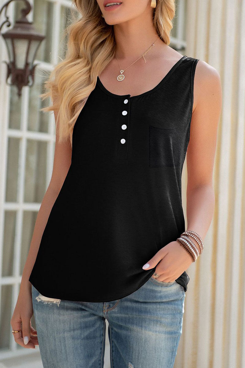 Fashion Casual Solid Split Joint O Neck Tops