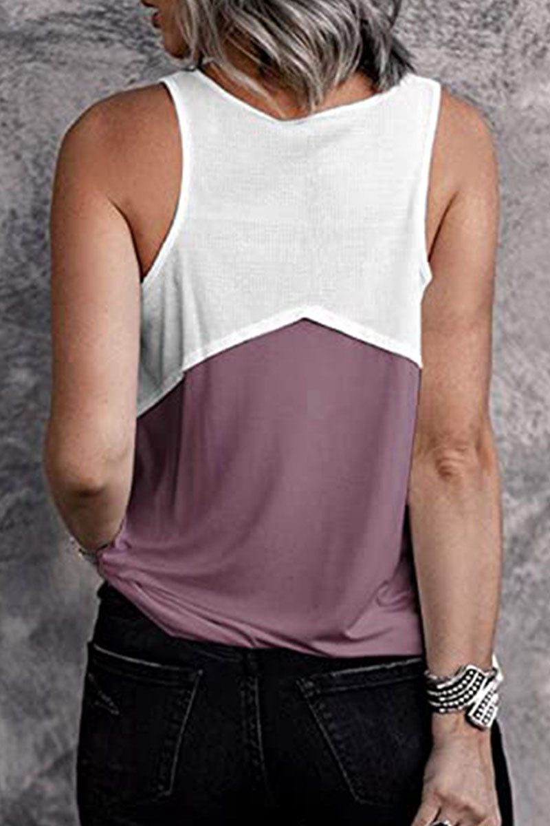 Fashion Casual Solid Split Joint U Neck Tops