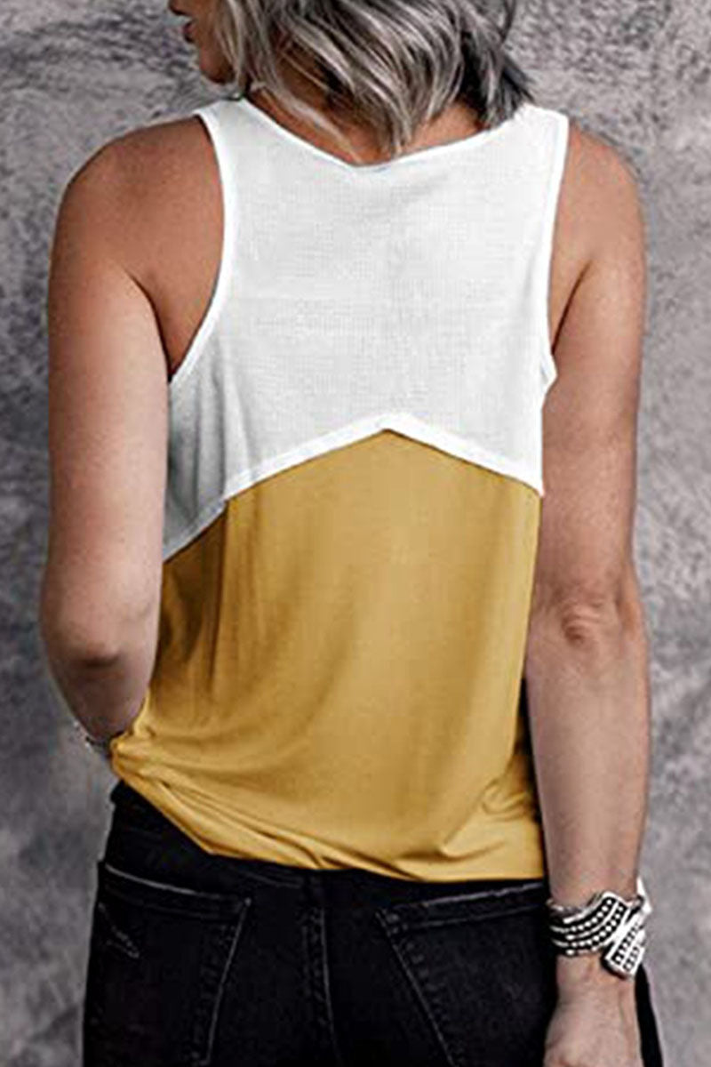 Fashion Casual Solid Split Joint U Neck Tops