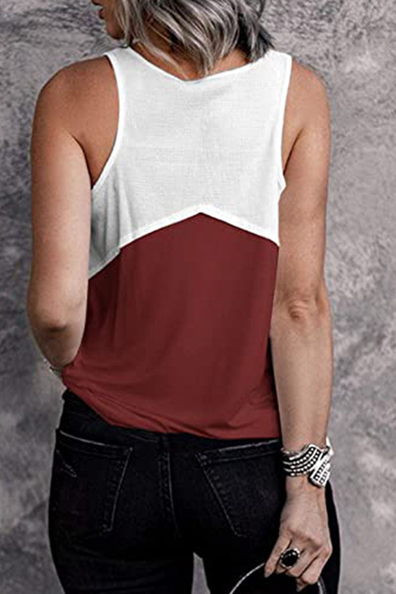 Fashion Casual Solid Split Joint U Neck Tops