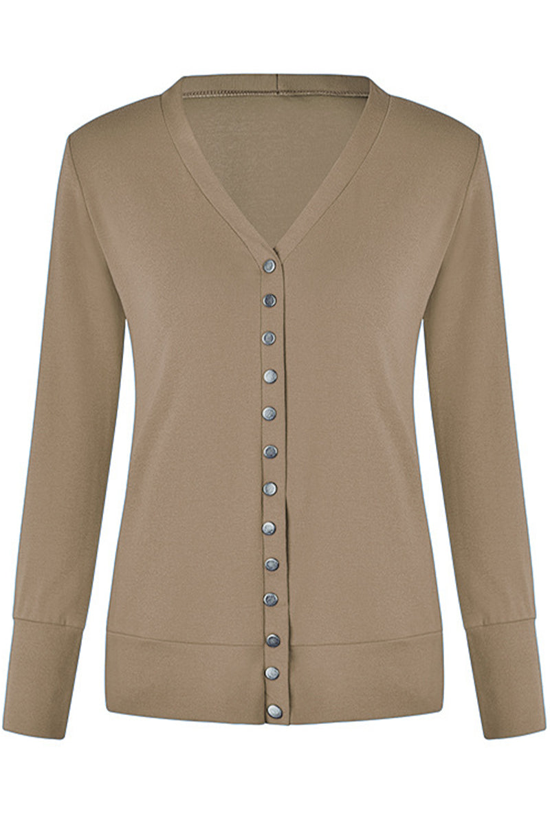 Casual Buttons Solid Color Cardigan(9 Colors)