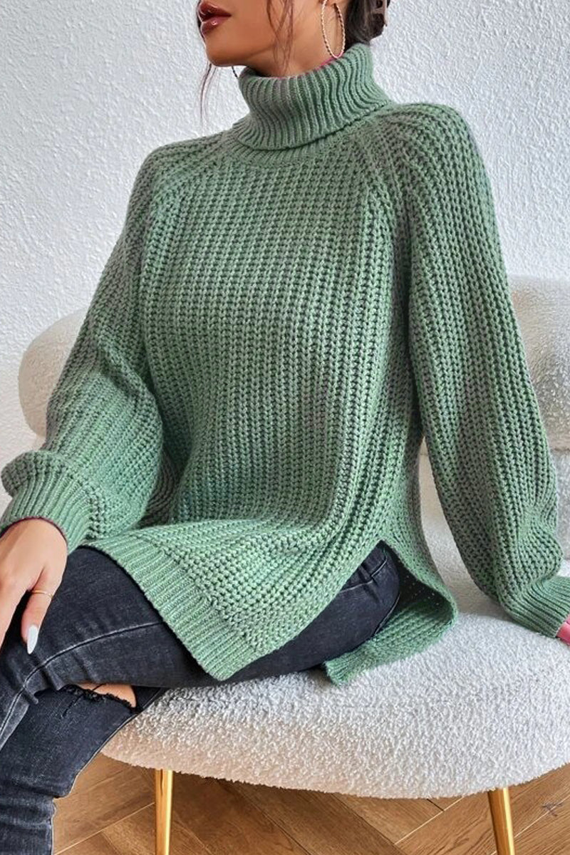 Casual Solid Basic Turtleneck Sweaters(5 Colors)