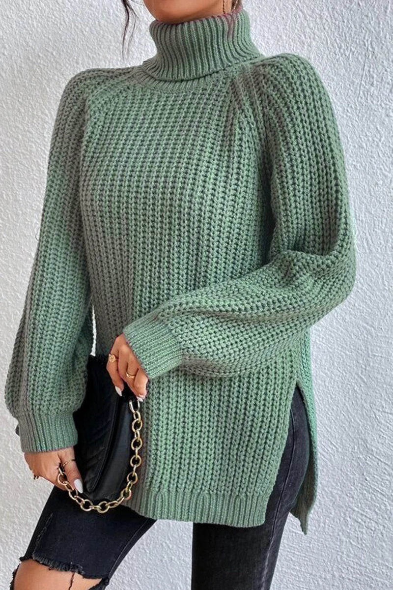 Casual Solid Basic Turtleneck Sweaters(5 Colors)