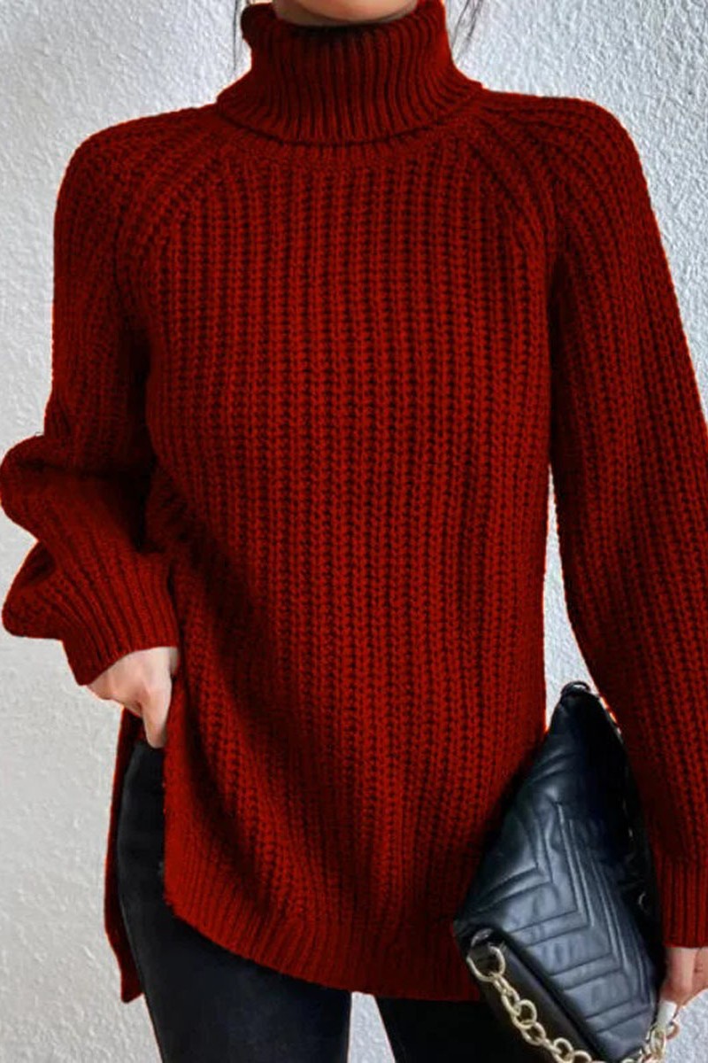 Casual Solid Basic Turtleneck Sweaters(5 Colors)