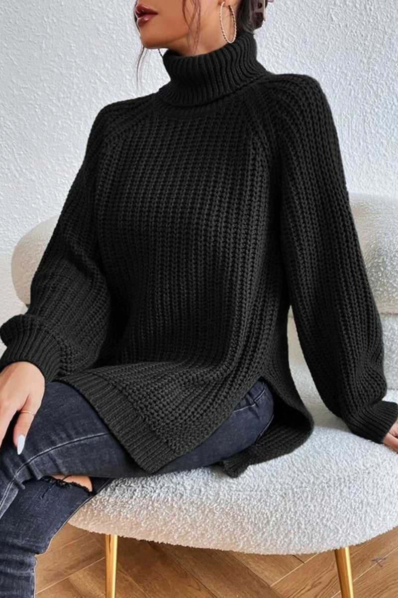 Casual Solid Basic Turtleneck Sweaters(5 Colors)