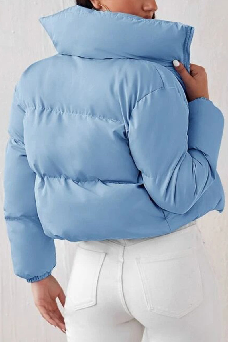 Sexy Simplicity Solid Zipper Mandarin Collar Outerwear(5 Colors)