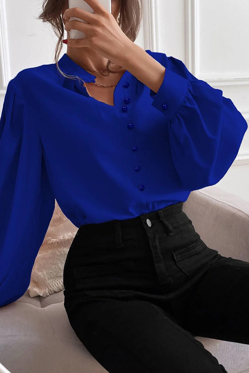 Elegant Solid Fold Half A Turtleneck Tops