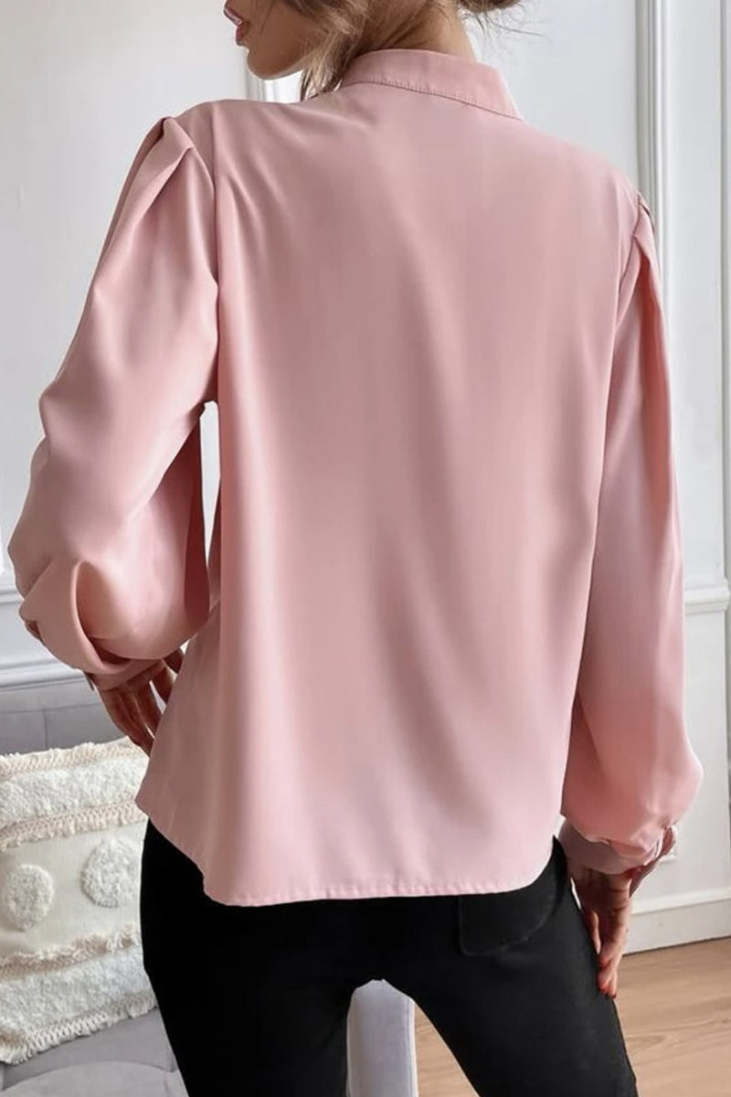 Elegant Solid Fold Half A Turtleneck Tops