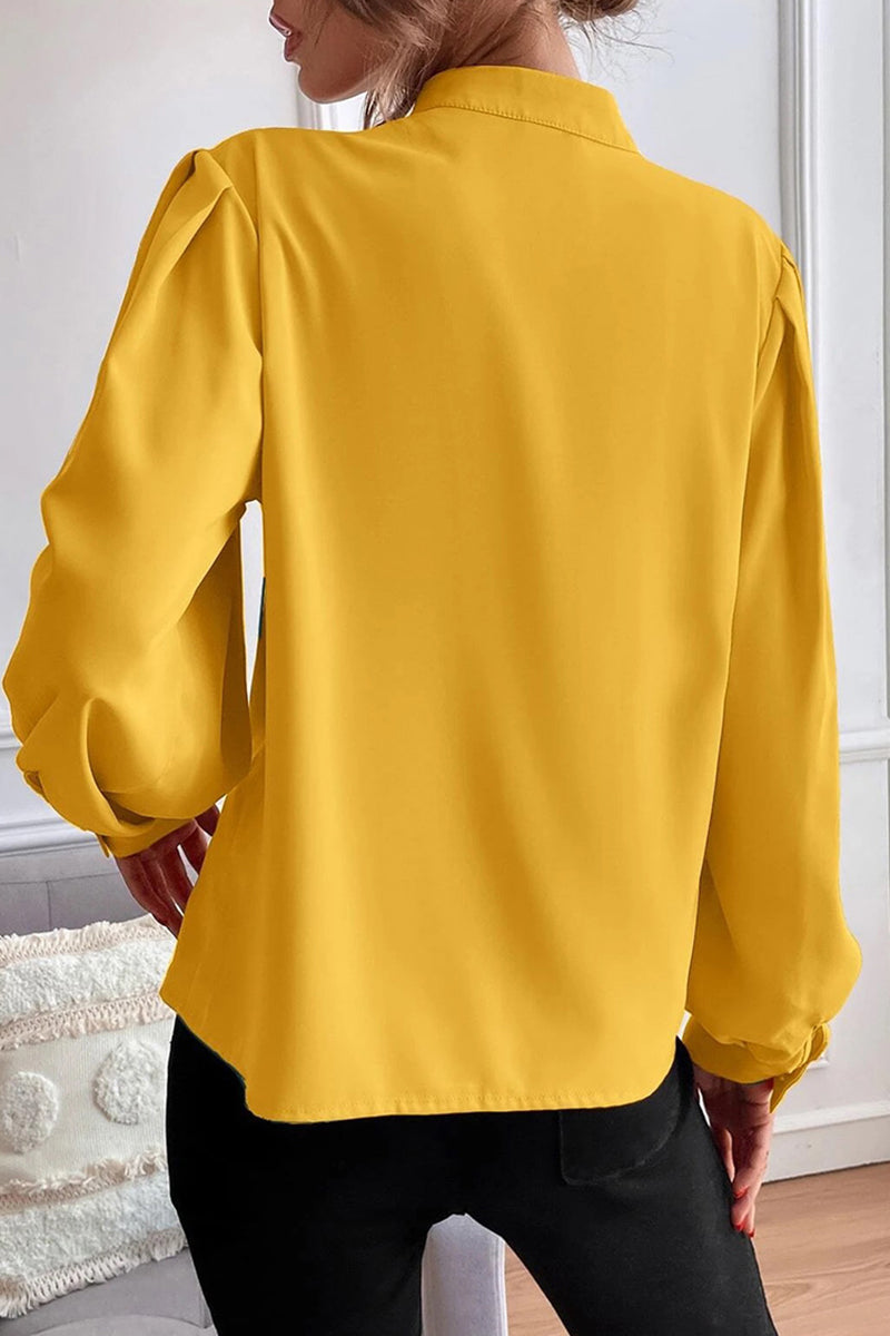 Elegant Solid Fold Half A Turtleneck Tops