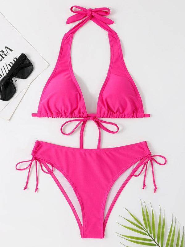 Women's two-piece sexy strappy bikini swimsuit